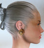 14kt Gold Textured Watermelon Clip Earrings