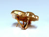 14kt Gold Textured Royal Crest Sheaf Clip Earrings