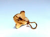 14kt Gold Textured Royal Crest Sheaf Clip Earrings