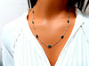 11.73ct. Natural Emeralds Diamonds Yard Necklace 14kt