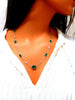 12.88ct. Natural Emeralds Diamonds Yard Necklace 14kt