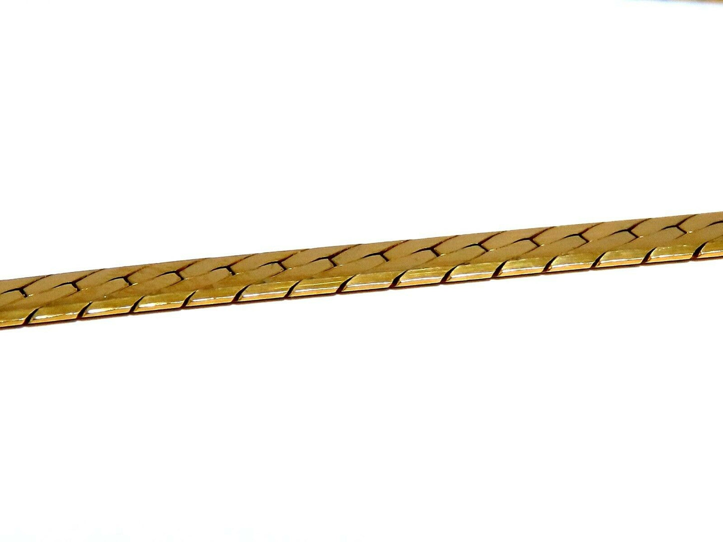 Classic 5.4mm Gauge Herringbone Necklace 14kt