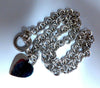 925 Sterling Silver Toggle Heart Link Necklace