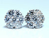 2.96ct Natural Diamonds Cluster Earrings 14kt