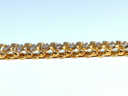 1.54ct Natural Diamonds S Link Tennis Bracelet 14kt Gold