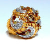 Natural Fancy Color Diamonds Raised Dome Florentine Ring 14kt
