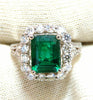GIA Certified: 3.31ct Natural Emerald Diamonds Ring 14kt (F1)