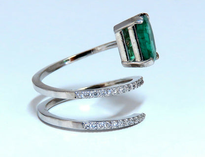 2.20ct Natural Emerald Ring Swirl Snake Mod Deco 14kt