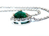GIA Certified 3.35ct Natural Emerald Heart Cut Diamond Necklace 18kt