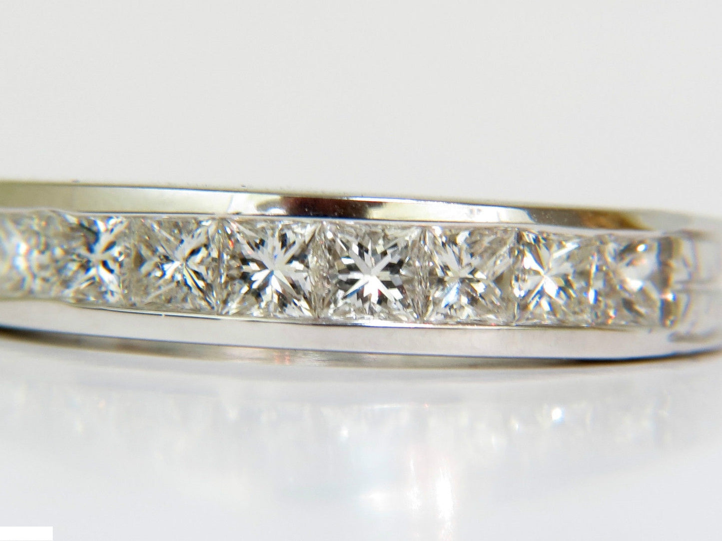 14KT .72CT DIAMONDS EDWARDIAN DECO REVIVAL BAND PRINCESS CUTS