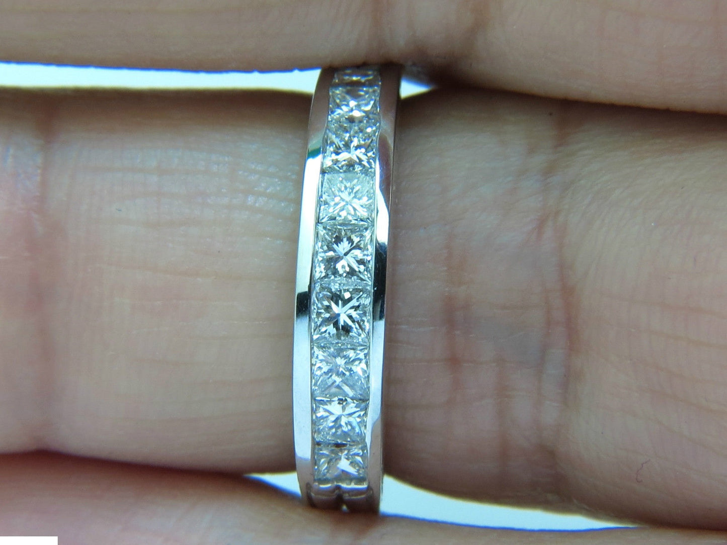 14KT .72CT DIAMONDS EDWARDIAN DECO REVIVAL BAND PRINCESS CUTS