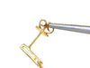 .40CT DIAMONDS DANGLE EARRINGS 14KT TWO TONED F/VS MIRROR FINISH