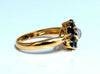 1.10ct Natural Blue Sapphire Diamond Cluster Ring 14 Karat