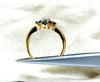 1.10ct Natural Blue Sapphire Diamond Cluster Ring 14 Karat