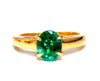 1.56ct Natural Oval Bright Green Emerald Solitaire Ring 14kt