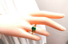 1.56ct Natural Oval Bright Green Emerald Solitaire Ring 14kt