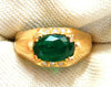 2.80ct Natural Emerald Diamonds Mens Ring 16kt