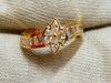 1.10ct. Natural Marquise Diamonds Cluster Ring 18kt Baguette Accents