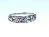 .36ct Natural Diamonds Accent Band 14kt Flat Profile Greek Infinity Crest