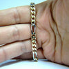 14kt Mens Classic Figaro Bracelet 8inch
