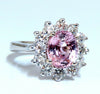 GIA Certified 3.58ct Natural Padparadscha Pink Sapphire Diamond Ring Fine