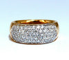 1.00ct natural round diamond band ring 14 Karat Bead Set Pave Semi Dome