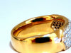 1.00ct natural round diamond band ring 14 Karat Bead Set Pave Semi Dome