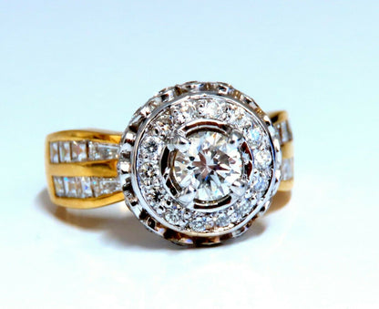 GIA Certified .59ct round cut diamond Raised Crown ring Flush 14Kt