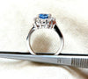 GIA Certified 2.07ct Natural No Heat Sapphire Diamond Ring Unheated 18 Karat