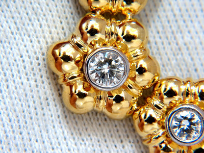 11.50ct natural diamonds eternity raised dome floral flush mount necklace