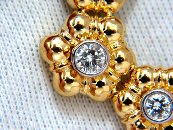 11.50ct natural diamonds eternity raised dome floral flush mount necklace