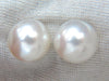 GIA Certified 15mm Natural Saltwater Pearl Stud Earrings 14kt Pink Overtone