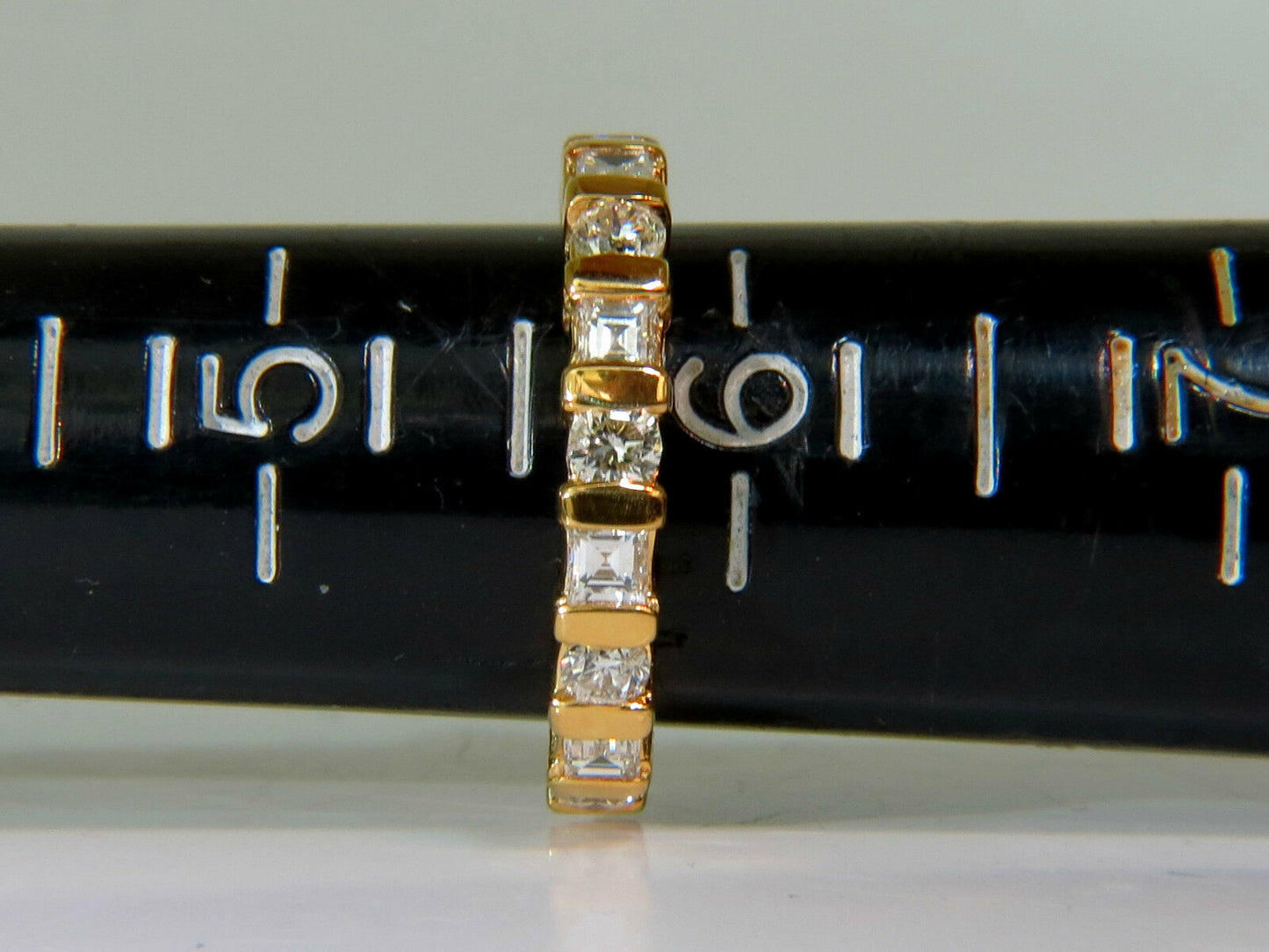 1.50CT Diamond Eternity Band Baguette Rounds 14KT