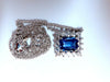 GIA Certified 3.18ct Natural No Heat Blue Sapphire Diamonds Necklace 14kt