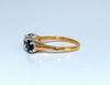 GIA Certified .73ct Round Diamond Sapphires Three Stone Ring 14kt