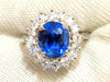 GIA Certified 4.08ct Natural Madagascar Sapphire Diamond Ring 14 Karat