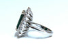 GIA Certified 6.26ct natural green emerald diamonds ring 18kt Halo Prime