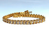 2ct Natural Fancy Light Brown Diamonds Classic S Tennis Bracelet 14kt