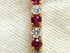 9.82ct Natural Ruby Diamonds Alternating Tennis Bracelet 14kt.