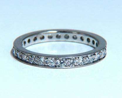 1ct Natural Round Diamonds Eternity Ring 14kt Size 4.75