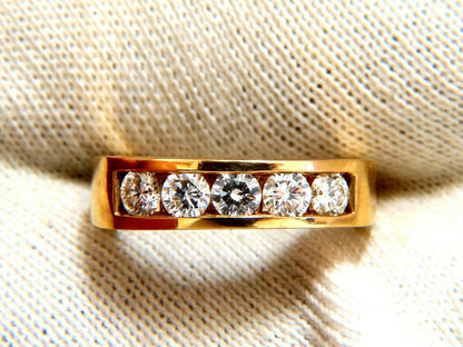 .70ct Natural Round Diamonds 5 Band Channel Ring 14kt