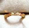 .60ct Natural Fancy Color Shades of Yellow Diamonds Wave Swirl Band Ring 14kt