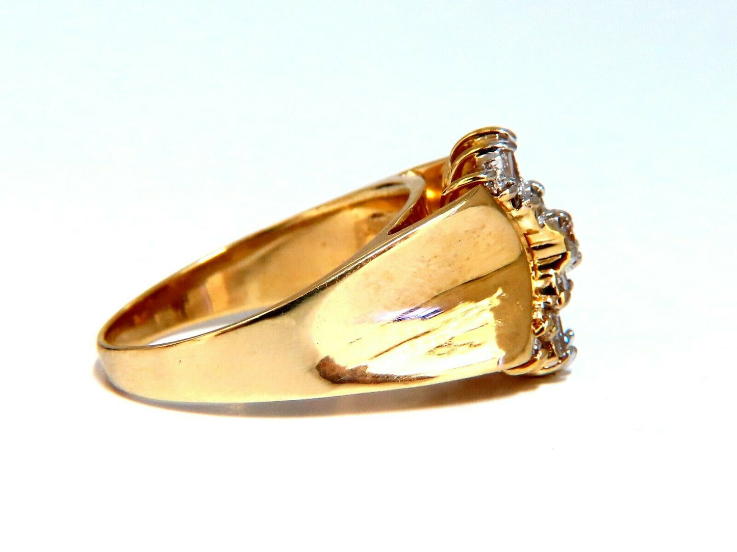 .70ct Natural Diamonds Shrimp Vintage Ring 14kt