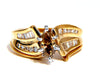 .90ct Natural Fancy Color Yellow Brown Diamond Ring 14kt