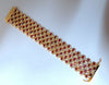 44.58ct Natural Ruby Diamond Wide Cuff Bracelet 14kt Flex Mesh