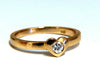 .12ct Natural Round Diamond Heart solitaire Petite Ring 14kt
