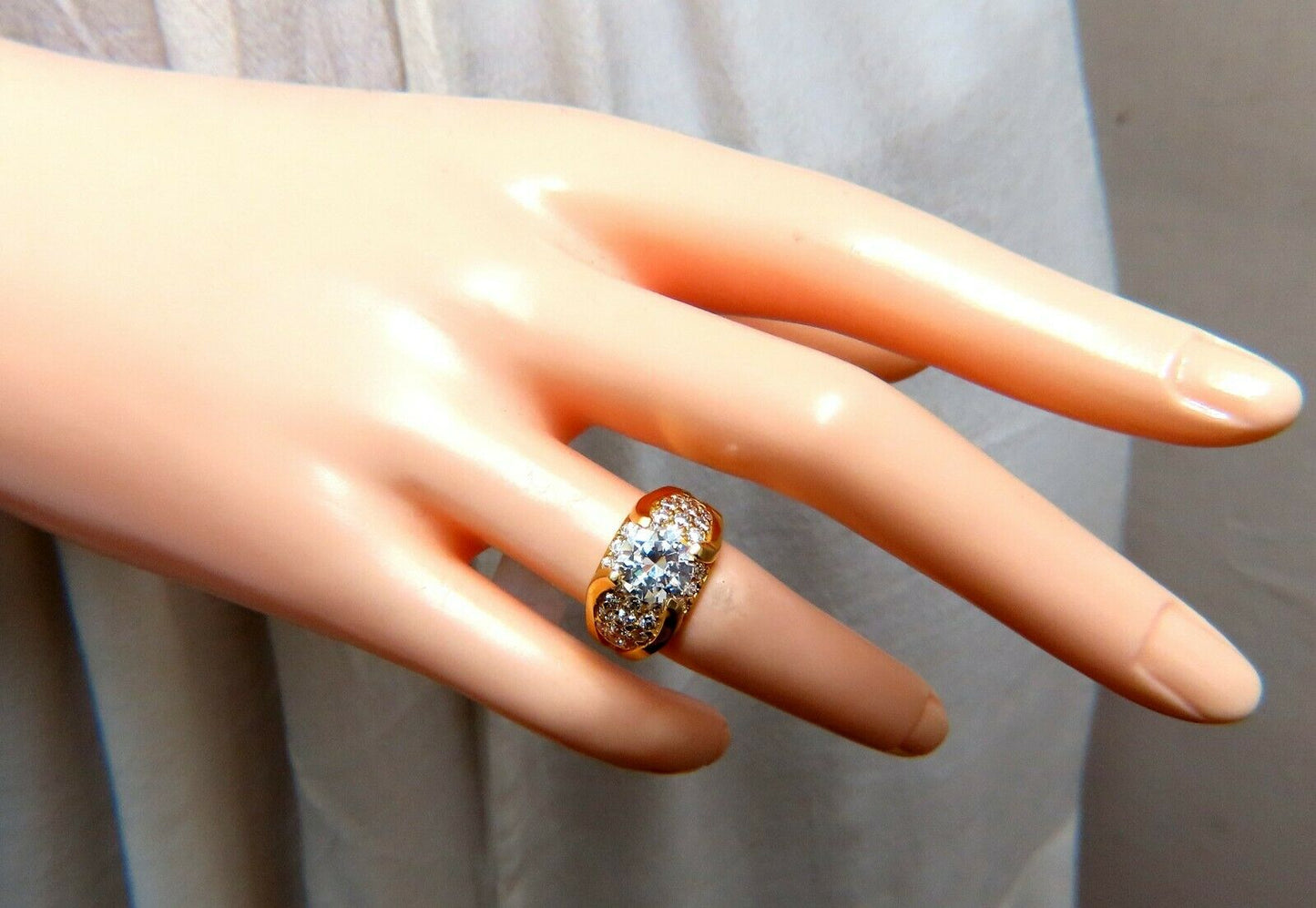 4ct CZ 14kt Gold Ring