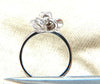 .02ct Natural Diamond Circular Bow Clover Ring 14kt.