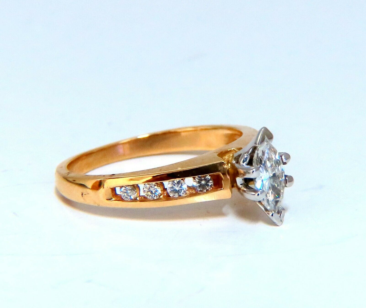 .40ct Natural Marquise Diamonds Accent Ring 14kt
