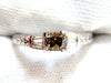1.29ct. NATURAL FANCY BROWN DIAMOND RING 14KT EDWARDIAN GILT SCALING DECO